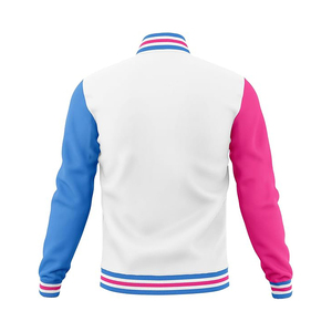 Veste universitaire à motifs pour homme, mélange de laine et de polyester, imprimé à carreaux, style baseball, classique, sophistiqué, hiver - Product Image 3