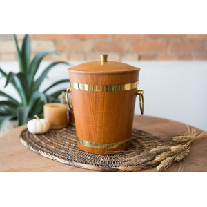 Luxury Wood Ice Bucket with Metal Chain Handle Premium Stainless Steel Wine & Champagne <b>Cooler</b> for Hotel Bar and Home Decor - Product Image 4