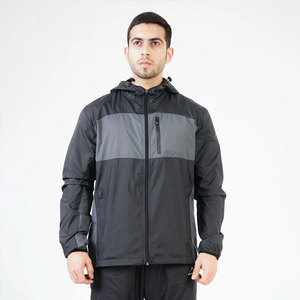 Wholesale Hooded Windbreaker Tracksuit Printed Quick Dry Polyester Training Running with Custom Logo OEM Service Available - Product Image 2
