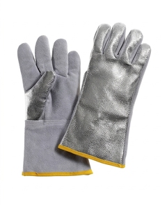 Gants de soudage en cuir de vachette, résistants aux flammes, protection thermique, gants de travail pour le soudage, la lutte contre les incendies, la grillade - Product Image 2