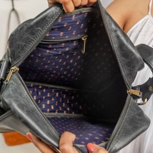 Bolsos de Mano de Cuero Genuino Elegantes y de Lujo de Estilo Clásico Vintage para Mujer, Bolso de Hombro de Diseñador de Color Negro de Lujo para Dama - Product Image 2