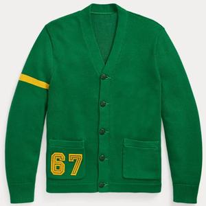 Custom V-Neck Wool/Acrylic Blend Breathable Casual Winter Knit Cardigan High Quality Sorority-Fraternity Sweater College School - Product Image 4