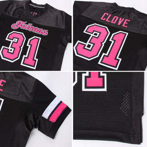 Camiseta de Fútbol Americano Personalizada Unisex, Cuello en V, Manga Corta, Secado Rápido, Sublimada, de Poliéster/Algodón, para Equipos Adultos - Product Image 4
