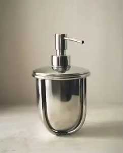 Luxury Silver <b>Soap</b> Dispenser Polished Stainless Steel Oval Liquid Hand <b>Wash</b> Bottle Modern Bathroom Vanity Accessories Pump - Product Image 1