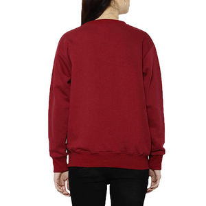 Sudadera Ecológica para Mujer, Cuello Redondo, Manga Larga, Forrada, Color Sólido, 100% Algodón Tejido, Transpirable, para Otoño - Product Image 2