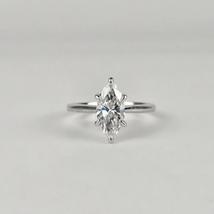 1 CT Yellow <b>Gold</b> Marquise Cut Lab Diamond Engagement Anniversary Cocktail <b>Ring</b> Rhodium Plated Tension <b>Set</b> Certified - Product Image 1