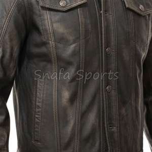 Veste en cuir pour homme 100% cuir naturel, manteau en cuir véritable pour homme, vêtements d'hiver pour homme - Product Image 3