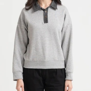 Camisetas de mezclilla para hombre y mujer, OEM, estilo casual, transpirables, 100% algodón, con botones, logotipo personalizado, 360g, para todas las estaciones - Product Image 2