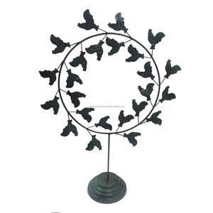 พวงหรีดโลหะแท้สไตล์วินเทจตกแต่งผนังชุบสังกะสีตกแต่งผนังราคาออกแบบได้ตามต้องการสำหรับตกแต่งบ้านและสวน - Product Image 3