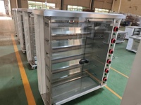 Grill à poulet rotatif au gaz en acier inoxydable industriel et commercial à 8 brochettes, machine à rôtir le poulet pour restaurant