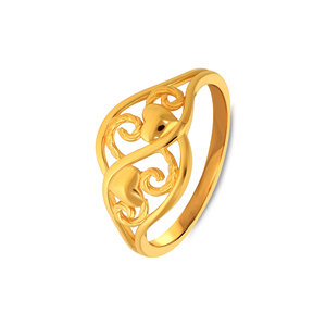 Elegant Double Heart Openwork Filigree Gold Plated <b>Adjustable</b> <b>Ring</b> for Women Fashion Jewelry Gift <b>Adjustable</b> Fashion Jewelry - Product Image 1