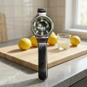 Presse-citron manuel en acier inoxydable, presse-agrumes robuste, extracteur de jus de citron et de lime, sans rouille, outil de cuisine durable - Product Image 4