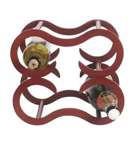 Porte-bouteilles à vin en métal noir pour 4 bouteilles, support de comptoir moderne, support de rangement de table, organisateur de présentation pour la maison, la cuisine ou le bar - Product Image 5