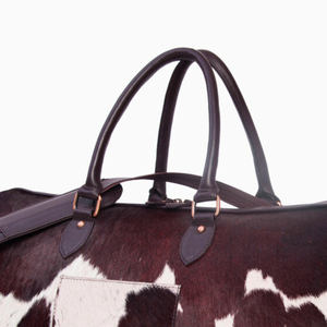 Sac de voyage en cuir de vachette véritable 100% cuir, sac de sport de luxe, léger, imperméable, sac de voyage en cuir portable - Product Image 5