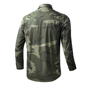 Camisa de Camuflaje Personalizada OEM para Hombre, Camisa Táctica de Manga Larga con Botones, Ropa Casual para Exteriores - Product Image 4