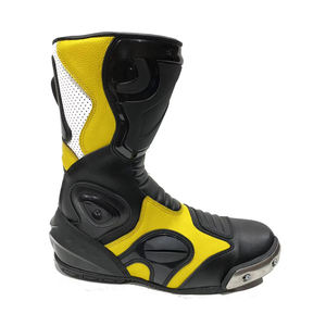 Botas de Motociclismo Impermeables, Transpirables, de Cuero, Duraderas y Cómodas para Hombre, Estilo Jersey de Carreras - Product Image 3