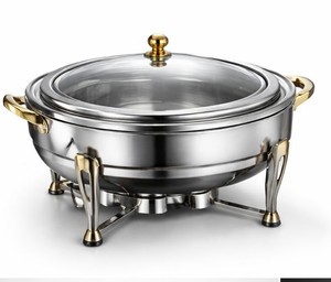 Luxury <b>Chafing</b> <b>Dish</b> <b>Buffet</b> <b>Set</b> Food Warmer Stainless Steel Hotel Catering Silver & GOLD Chaffing <b>Dish</b> for Restaurant Hotel - Product Image 6