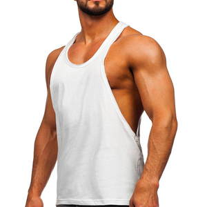 Wholesale OEM Customized Mens Athletic Stringer Tank <b>Top</b> Spandex/Cotton Quick Dry High Street Casual Style Knitted Plain Dyed - Product Image 3