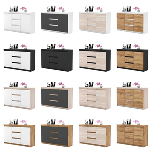 Buffet Modulaire Moderne de Luxe en Bois Massif avec Tiroirs et Portes de Rangement (3 pieds) pour Salon et Mobilier d'Hôtel - Product Image 5