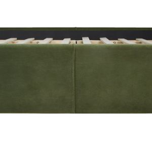 Letto King Size Stockholm Moderno con Testiera Ondulata, Rivestito in Velluto di Alta Qualità Verde Oliva - Product Image 5