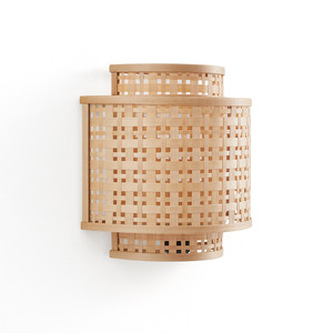 Natural Bamboo Woven Wall <b>Lamp</b> for Home Bedroom Living <b>Room</b> Decoration and Indoor Lighting - Product Image 1