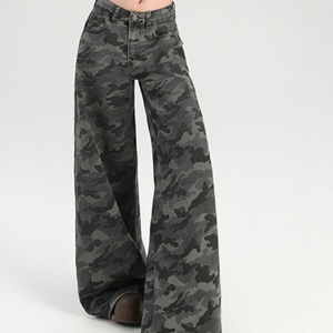 Jeans Baggy Personnalisables pour Femmes – Denim Respirant, Coupe Ample, Motif Camouflage, Style Décontracté Tendance, OEM Disponible - Product Image 2