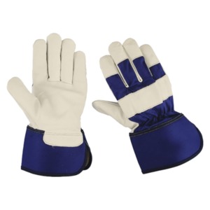 Gants de travail robustes pour hommes, gants de sécurité en cuir pour les travailleurs de la construction - Product Image 1