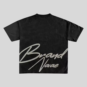 Ensemble décontracté deux pièces pour homme : T-shirt et short imprimés, 100 % coton, légers, respirants, effet délavé soleil, avec logo. - Product Image 2