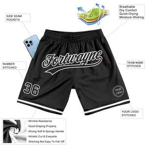 Custom Black <b>Light</b> Blue Basketball Shorts Men Personalized Team <b>Name</b> Sublimated Mesh Athletic Shorts Training Gym Sportswear - Product Image 5