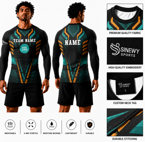 เสื้อกีฬาแขนกุดผู้ชาย SINEWY SPORTS แบบรัดรูป พิมพ์ลาย Sublimation แห้งเร็ว ทรงปกติ คอกลม - Product Image 1