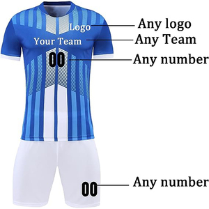 Vente en gros de tenues de football pour adultes 100% polyester, ensemble short et maillot respirant à séchage rapide, service OEM disponible, prix d'usine - Product Image 2