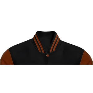 Veste varsity en laine Melton personnalisée pour homme, coupe-vent, respirante, écologique, en nylon/coton, style décontracté d'hiver - Product Image 2