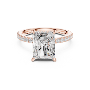 Bague de fiançailles classique en or 10k 14k 18k avec diamant radiant de 3 carats cultivé en laboratoire, rapport IGI, VVS EF, pour anniversaire, mariage - Product Image 5