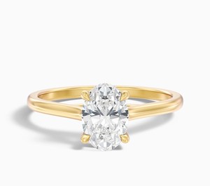 Oval Cut Moissanite Engagement Wedding Anniversary <b>Ring</b> <b>925</b> Sterling <b>Silver</b> 18k Gold Elegant Dainty Minimalist Promise <b>Ring</b> - Product Image 3