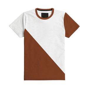 Dernier modèle de T-shirt à blocs de couleurs avec logo personnalisé pour hommes pas cher prix Nouveau T-shirt de base réglable de haute qualité pour hommes - Product Image 2