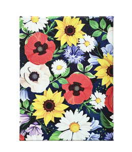 Diario hecho a mano de cuero suave con diseño de amapolas y girasoles, cuaderno – Regalo para escritores - Product Image 6