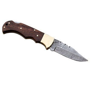 Cuchillo de Bolsillo de Acero Damasco Alemán de Nuevo Estilo, Cuchillo Plegable EDC Único para Supervivencia, Venta al por Mayor, Grado DIY - Product Image 1