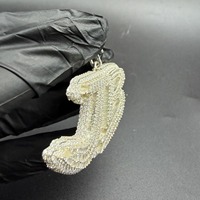Pendentif lettre J en argent 925 plaqué moissanite taille baguette, charme unisexe pour usage quotidien, style luxueux