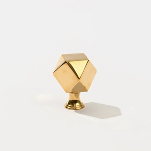 Modern Brass Cabinet <b>Knob</b> Durable Furniture Handle for Drawer Wardrobe Shiny <b>Gold</b> finished Closet Use Home Office Universal Fit - Product Image 1