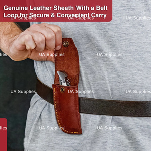 Cuchillo Plegable de Acero de Damasco Forjado a Mano de Grado Industrial UA Supplies con Sacacorchos y Abrebotellas para Camping EDC - Directo de Fábrica - Product Image 6