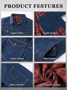 Veste en jean vintage pour homme – Veste en jean délavée élégante pour homme avec fermeture boutonnée classique et coupe décontractée confortable - Product Image 3