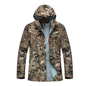 Wholesale Customizable Breathable Waterproof Zipper Closure Stand Collar <b>Shell</b> High Quality Unisex All Hunting Jacket - Product Image 3