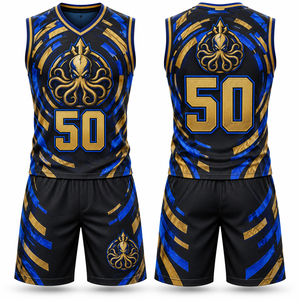 Ensemble maillot et short de basketball personnalisable – Matière souple, coutures lisses, tenue de joueur, entraînement fitness, logo personnalisé - Product Image 6