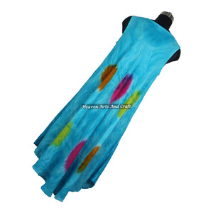 Robe longue maxi sans manches en rayonne tie-dye personnalisée pour femme – Tenue de soirée décontractée et sexy pour l'été - Product Image 1