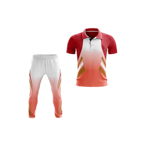 Conjunto de Uniforme de Cricket Sublimado y Transpirable con Cuello en V, Camiseta Polo de Manga Corta y Pantalón para Uso en Equipo - Product Image 5