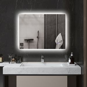 Specchio LED da Bagno Dimmerabile 32'' X 24'' con Retroilluminazione, Antiappannamento, Memoria e Temperatura Colore Infinita per Appartamenti - Product Image 2