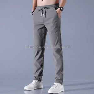 <b>Men's</b> Canvas Mid Waist Lightweight <b>Stretch</b> Casual Pants Spring Thin Loose Straight Breathable Sports Style - Product Image 6