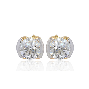 14K Solid Gold 1.85 Ct Lab Grown Diamond Solitaire <b>Stud</b> <b>Earrings</b> Round Diamond <b>Fine</b> Jewelry - Product Image 3