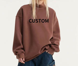 Sudaderas de Cuello Alto Personalizadas con Bordado Frontal, Forradas, Ecológicas, de Tela de Rizo, Mezcla de Algodón Vintage, para Mujer, de Alta Calidad - Product Image 3