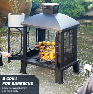Hot Sale Charcoal Fire Pit Wood <strong>Log</strong> <strong>Burner</strong> Outdoor Metal Fireplace <strong>for</strong> Backyard Patio Camping <strong>Garden</strong> - Product Image 6